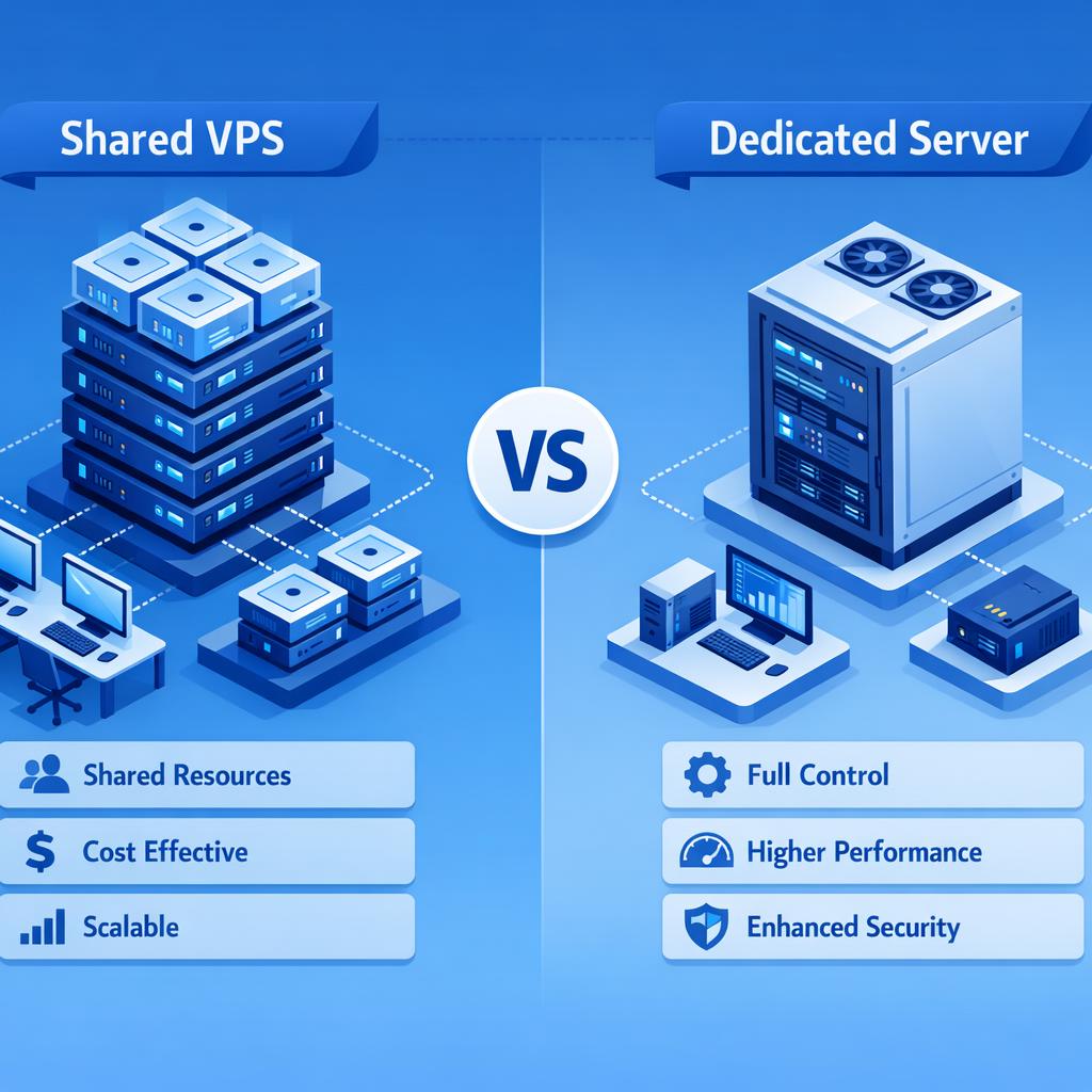 Types d'hébergement web : mutualisé, VPS, dédié
